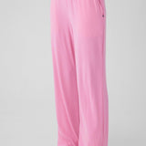 Rib Wide Leg Pant Punk Pink