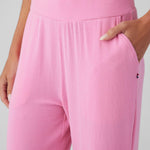 Rib Wide Leg Pant Punk Pink