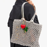 Grande Heart Fob Poppy