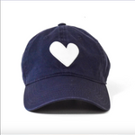 Kerri Rosenthal Baseball Hat Heart Patch Indigo/White