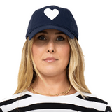 Kerri Rosenthal Baseball Hat Heart Patch Indigo/White