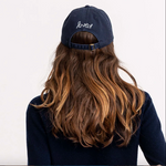 Kerri Rosenthal Baseball Hat Heart Patch Indigo/White