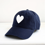 Kerri Rosenthal Baseball Hat Heart Patch Indigo/White