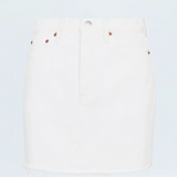 Kat High Rise Vintage Skirt Luxe White