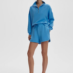 Hawley Half Zip Sweat Azure Blue