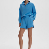 Hawley Half Zip Sweat Azure Blue