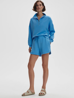 Hawley Half Zip Sweat Azure Blue
