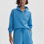 Hawley Half Zip Sweat Azure Blue