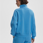 Hawley Half Zip Sweat Azure Blue
