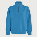 Hawley Half Zip Sweat Azure Blue