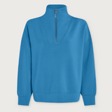 Hawley Half Zip Sweat Azure Blue