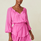 LoveShackFancy Popover Dress Pitaya