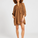 MILLE Eyelet Daisy Dress Caramel