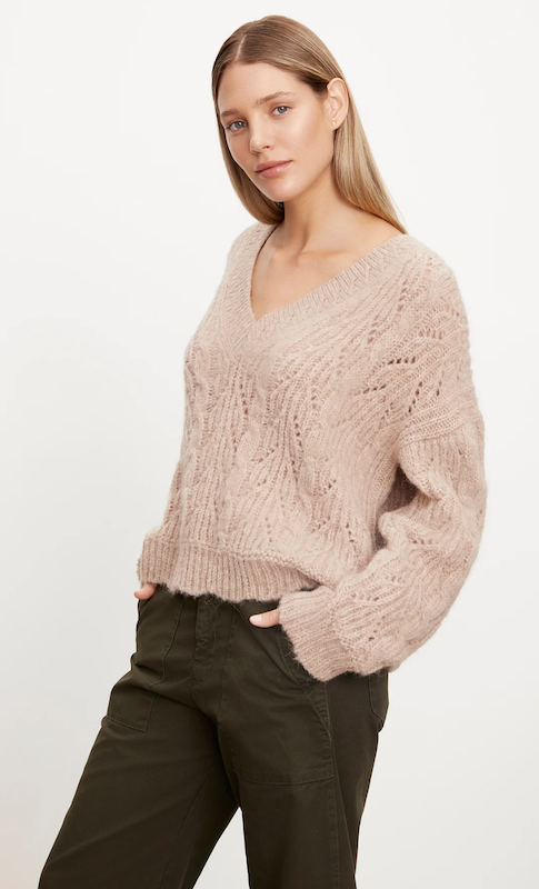 Velvet Sade V-Neck Knit Sweater