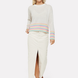 BRODIE Mini Stripe Pearl Crewneck