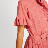 MILLE Victoria Eyelet Dress Rosewood