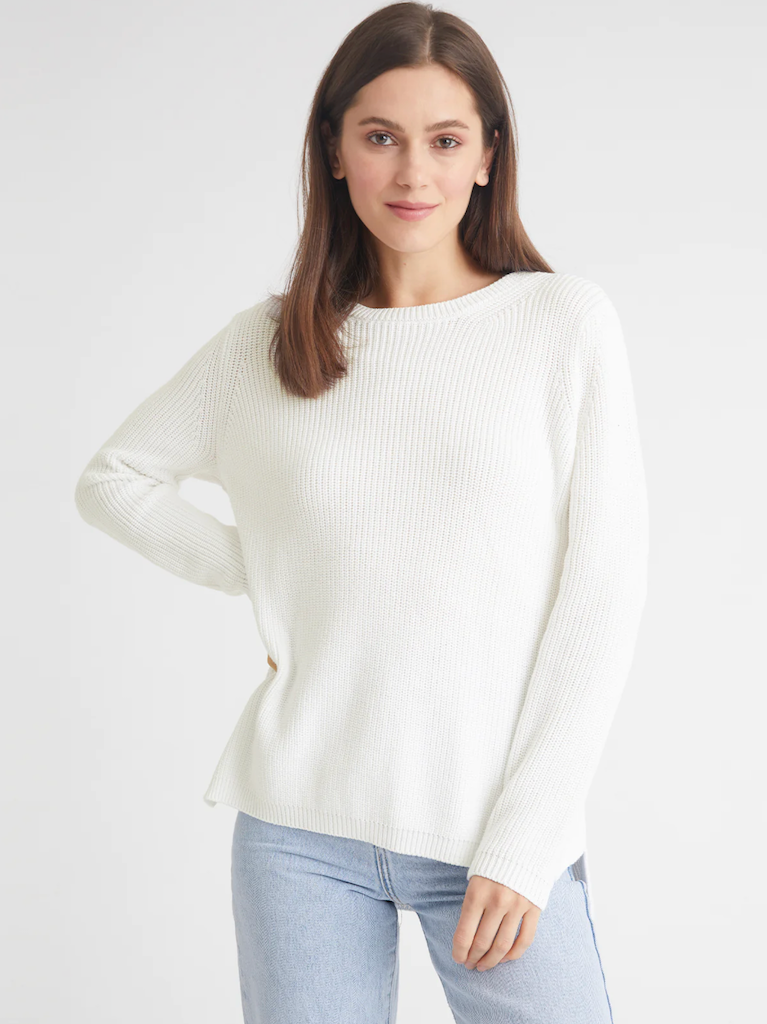 525 America: Emma Shaker Stitch Sweater