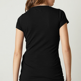 Velvet Jemma Gauzy Fitted Tee Black