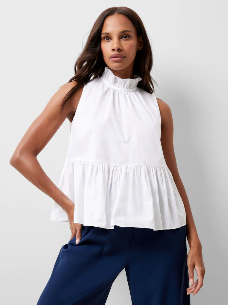 French Connection Rhodes Peplum Top