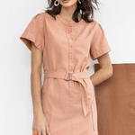 Lilla P Half-Placket Canvas Dress Canyon