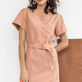 Lilla P Half-Placket Canvas Dress Canyon