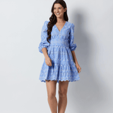 STS Eyelet V-Neck Button Front Dress