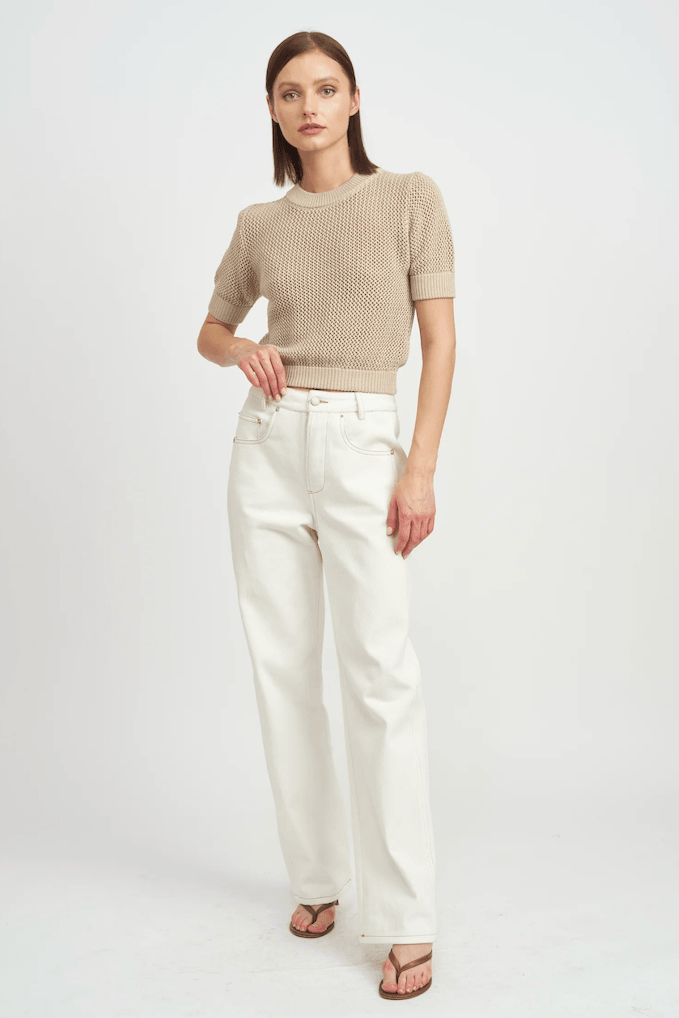 En Saison Vicki Top Light Taupe