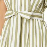 Cece Mini Dress Sage Stripe