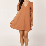 Girl and The Sun Isadora Mini Dress Hazelnut