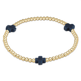 E Newton 3mm Navy Cross Bracelet