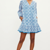 Velvet Kenley Dress Blue Mosaic