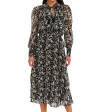 ALLISON NY Floral Maxi Dress Black