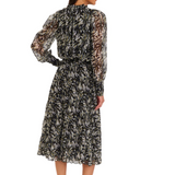 ALLISON NY Floral Maxi Dress Black