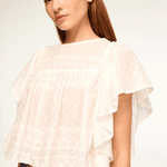 MISA LA Penelope Top White Eyelet