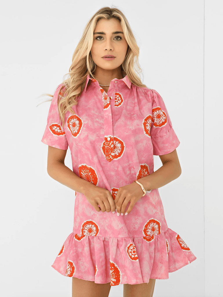 Never a Wallflower Everything Short Sleeve Dress Tie Dye