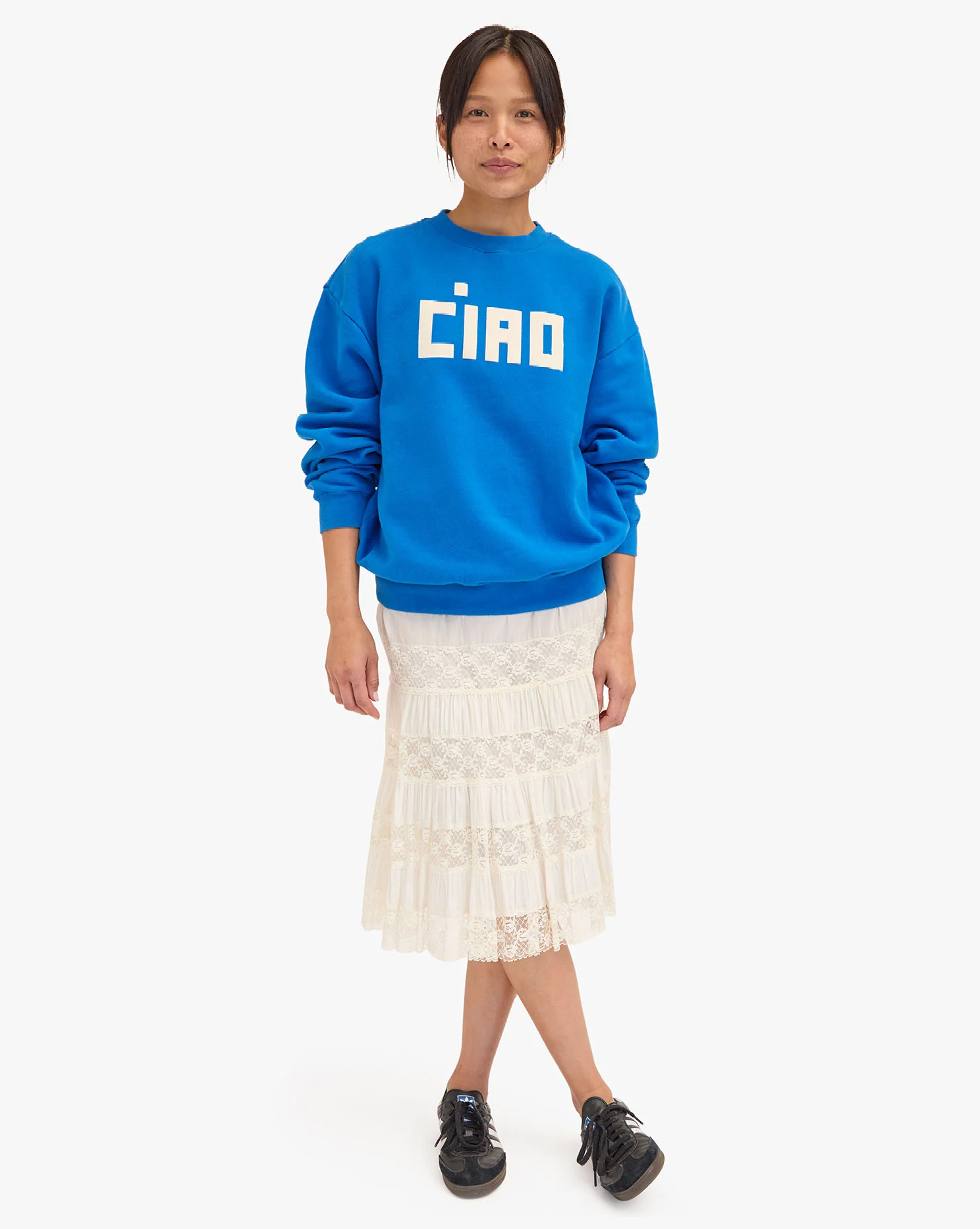 Clare V. Oversized Sweatshirt Bright Cobalt