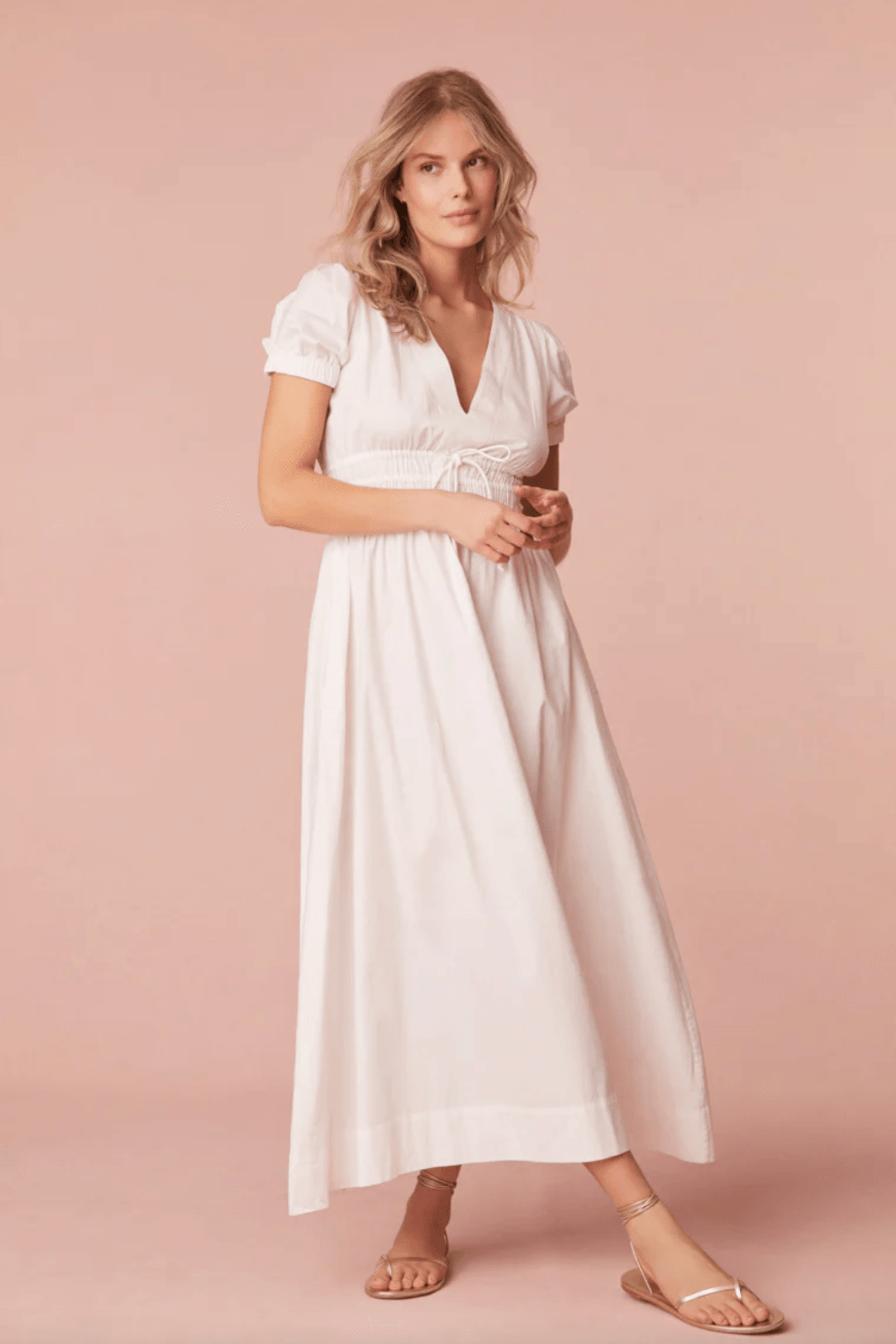 LoveShackFancy Sabela Dress White