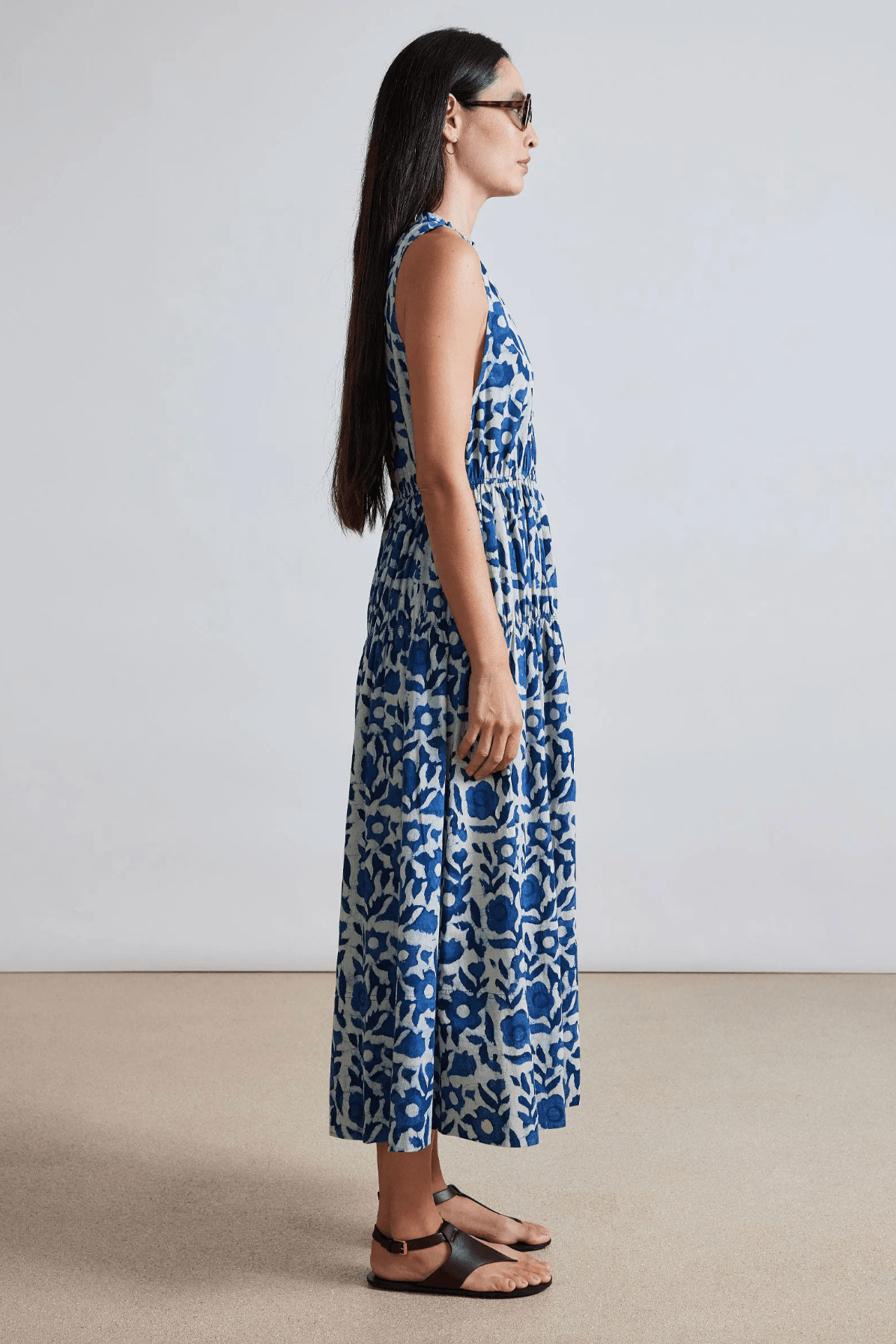 Apiece Apart Arte Tank Dress Batik Indigo