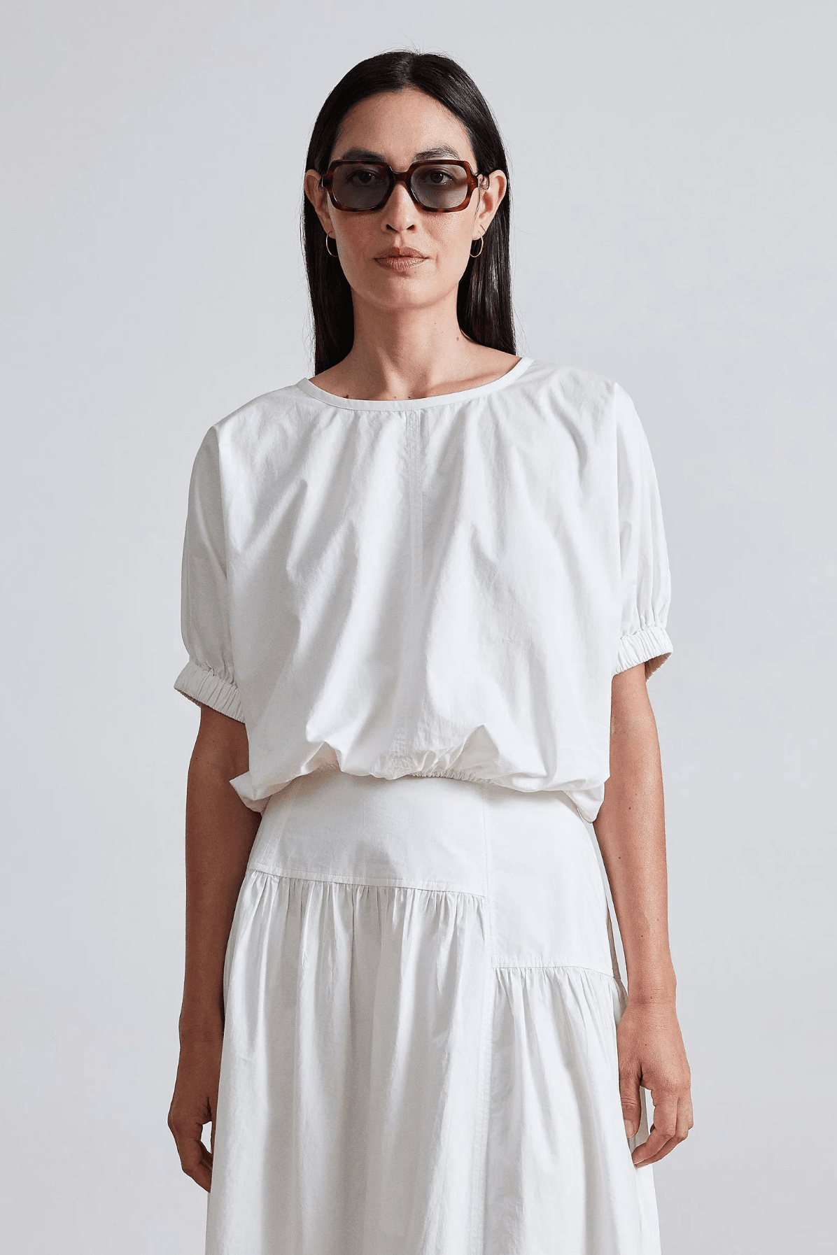 Apiece Apart Nora Crop Top Cream