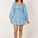 Girl and The Sun Daphne Mini Dress Ocean Print