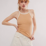 Free People Only 1 Ringer Tank Iced Coffee