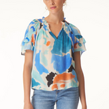 Gilner Farrar Sky Blouse Matisse Print