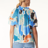 Gilner Farrar Sky Blouse Matisse Print