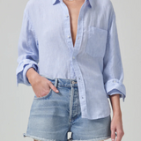 Kayla Shrunken Button Up Glint