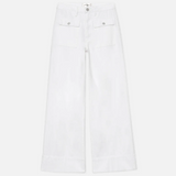 FRAME 70's Patch Pocket Crop Straight White