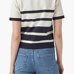 English Factory Stripe Short Sleeve Sweater