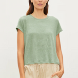 Velvet Casey Linen Knit Tee Lilypad