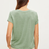 Velvet Casey Linen Knit Tee Lilypad