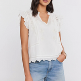 Velvet Charlene Lace Top Off-White