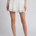 LoveShackFancy Melissa Skirt White